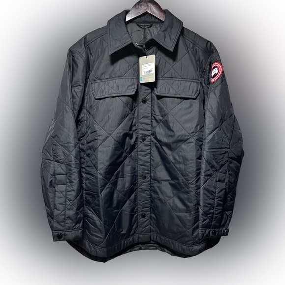 Canada Goose Albany Quilted Noir Black Shirt Jacket Womens Size Small NWT - Picture 1 of 16